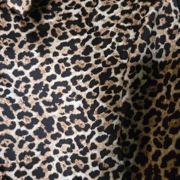 Rachel Zoe Womens Leopard Print Button-Up Blouse Medium - Picture 8 of 11